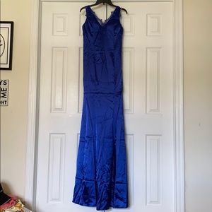 Royal Blue Floor Length Dress